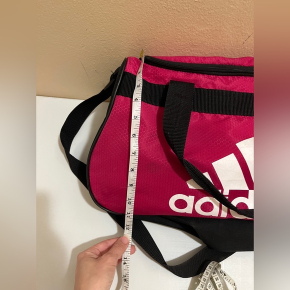 Adidas Diablo Duffel Bag Pink Black Logo Gym Workout Tote Sport Duffle Weekender - Picture 12 of 12